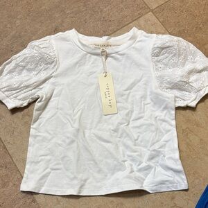 NWT Copper Key White Puff Sleeve Kids Tee